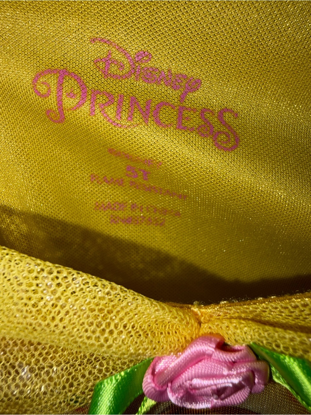 Disney Princess Belle Yellow Kids nightgown Dress size 5t - Picture 2 of 6
